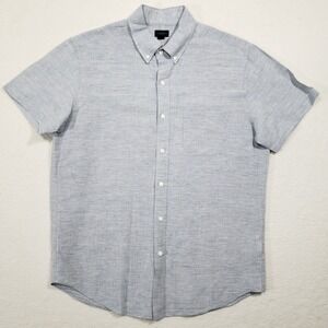J.Crew Button Down Shirt Mens Medium Light Blue Baird McNutt Irish Linen